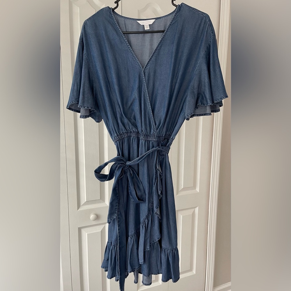 Lauren Conrad denim medium wrap dress